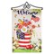 G128 Combo Pack Garden Flag Hanger 14IN & Garden Flag Garden Spring Bloom USA Flower Pot with Butterflies 12x18IN Printed 150D Polyester
